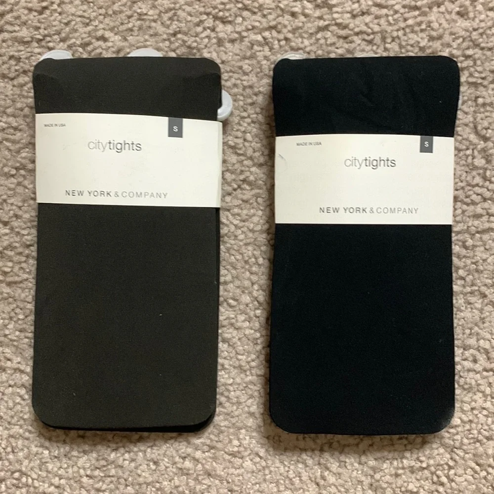 NY&Co City Tights (2 pack) - Black & Gray - NWT